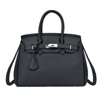 Women's Medium All Seasons Pu Leather Solid Color Fashion Ornament Square Zipper Handbag sku image 3