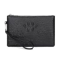 Men's Medium All Seasons Pu Leather Solid Color Business Square Zipper Clutch Bag main image 3