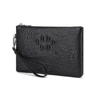 Men's Medium All Seasons Pu Leather Solid Color Business Square Zipper Clutch Bag sku image 6