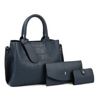 Women's Medium Pu Leather Crocodile Fashion Ornament Square Zipper Bag Sets main image 2