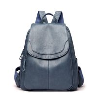 Waterproof Anti-theft Solid Color Daily Women's Backpack sku image 5