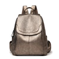 Waterproof Anti-theft Solid Color Daily Women's Backpack sku image 9