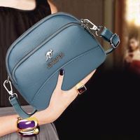 Women's Medium Pu Leather Solid Color Fashion Oval Zipper Crossbody Bag main image 5