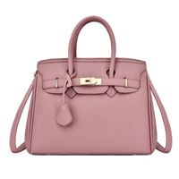 Women's Medium All Seasons Pu Leather Solid Color Fashion Ornament Square Zipper Handbag sku image 4