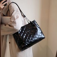 Women's Medium All Seasons Pu Leather Lingge Fashion Square Zipper Tote Bag main image 5