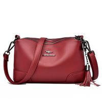 Women's Small Pu Leather Solid Color Fashion Square Zipper Crossbody Bag main image 2