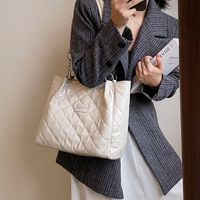 Women's Medium All Seasons Pu Leather Lingge Fashion Square Zipper Tote Bag main image 4