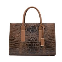 Women's Pu Leather Solid Color Vintage Style Square Zipper Bag Sets Handbag sku image 3
