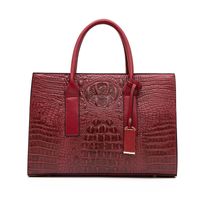 Women's Pu Leather Solid Color Vintage Style Square Zipper Bag Sets Handbag sku image 1