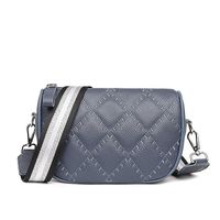 Women's Medium Pu Leather Lingge Fashion Square Zipper Crossbody Bag sku image 2