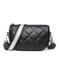 Women's Medium Pu Leather Lingge Fashion Square Zipper Crossbody Bag sku image 3