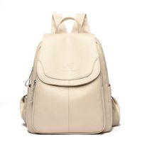 Waterproof Anti-theft Solid Color Daily Women's Backpack sku image 7