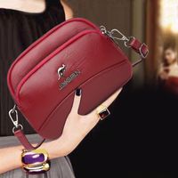 Women's Medium Pu Leather Solid Color Fashion Oval Zipper Crossbody Bag main image 3