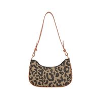 Women's Medium Pu Leather Houndstooth Plaid Leopard Fashion Square Zipper Underarm Bag main image 4