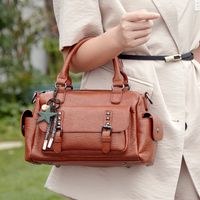 Women's Medium All Seasons Pu Leather Solid Color Fashion Square Zipper Handbag main image 1