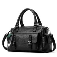 Women's Medium All Seasons Pu Leather Solid Color Fashion Square Zipper Handbag sku image 3