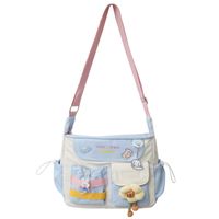 Women's Medium All Seasons Canvas Color Block Fashion Square Zipper Square Bag main image 2