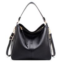 Women's Large Pu Leather Solid Color Fashion Tassel Square Zipper Crossbody Bag sku image 3