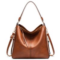 Women's Large Pu Leather Solid Color Fashion Tassel Square Zipper Crossbody Bag sku image 7