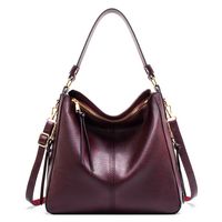 Women's Large Pu Leather Solid Color Fashion Tassel Square Zipper Crossbody Bag sku image 8