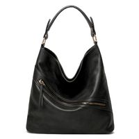 Women's Large All Seasons Pu Leather Solid Color Vintage Style Square Zipper Shoulder Bag sku image 3