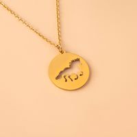 Simple Style Horse Stainless Steel Hollow Out Pendant Necklace 1 Piece main image 3