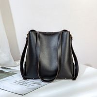 Frau Groß Alle Jahreszeiten Pu-leder Vintage-stil Eimertasche sku image 2