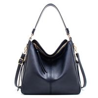 Women's Large Pu Leather Solid Color Fashion Tassel Square Zipper Crossbody Bag sku image 2