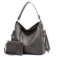 Women's Large Pu Leather Solid Color Fashion Tassel Square Zipper Crossbody Bag sku image 14