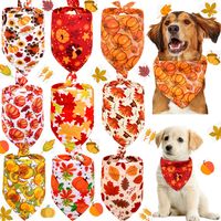 Fashion Polyester Thanksgiving Pumpkin Printing Pet Saliva Towel 1 Piece main image 1
