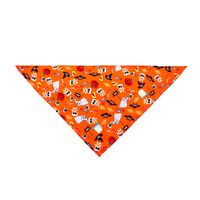 Fashion Polyester Halloween Pumpkin Skull Printing Pet Saliva Towel 1 Piece sku image 10