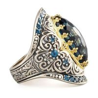 Retro Butterfly Alloy Butterfly Rhinestones Unisex Rings 1 Piece main image 6