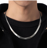 Classic Style Geometric Solid Color Stainless Steel Men's Necklace 1 Piece main image 1