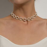 Elegant Round Alloy Beaded Artificial Pearls Women's Choker main image 4