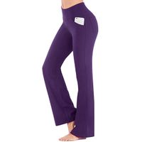 Women's Sports Casual Solid Color Full Length Flared Pants main image 6