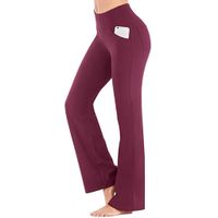 Women's Sports Casual Solid Color Full Length Flared Pants main image 5
