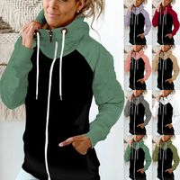 Women's Hoodie Long Sleeve Hoodies & Sweatshirts Pocket Patchwork Fashion Color Block main image 6