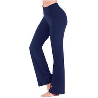 Women's Sports Casual Solid Color Full Length Flared Pants main image 3