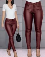 Women's Street Fashion Solid Color Full Length Zipper Skinny Pants main image 3