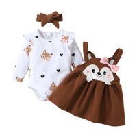 Princess Animal Cartoon Cotton Blend Girls Clothing Sets main image 5
