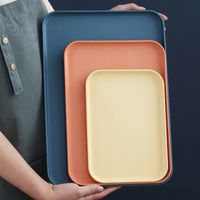 Casual Solid Color Wheat Straw Tray 1 Piece main image 3