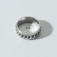 Simple Style Chains Print Stainless Steel Plating Rings 1 Piece main image 2