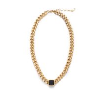 Wholesale Simple Style Geometric Titanium Steel Stoving Varnish Necklace sku image 8