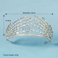 Diadema De Lujo Ligera Con Diamantes De Imitación De Aleación Corona Nupcial Barroca sku image 1
