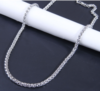 Retro Solid Color Stainless Steel Necklace 1 Piece main image 3