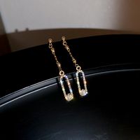 Fashion Heart Shape Flower Butterfly Alloy Inlay Artificial Crystal Zircon Earrings sku image 42