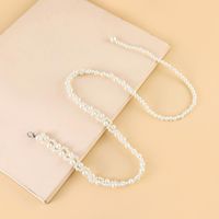 Women's Pearl Waist Chain Elastic Rhinestone Inlaid Dress Decorative Beaded Belt sku image 1