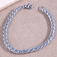 Classic Style Round Stainless Steel Patchwork Bracelets 1 Piece main image 4