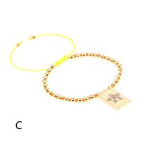 Hip-hop Cross Heart Shape Copper Handmade Zircon Bracelets 1 Piece sku image 3