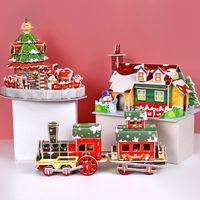 Paper Children's Puzzle Assembly Diy Christmas 3d Three-dimensional Puzzle Toy main image 1